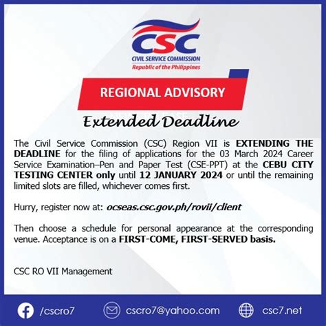 csc cebu|Civil Service Commission Regional Office No. 7 .